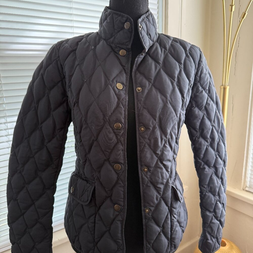 eddie bauer down blazer puffer tailored jacket black small